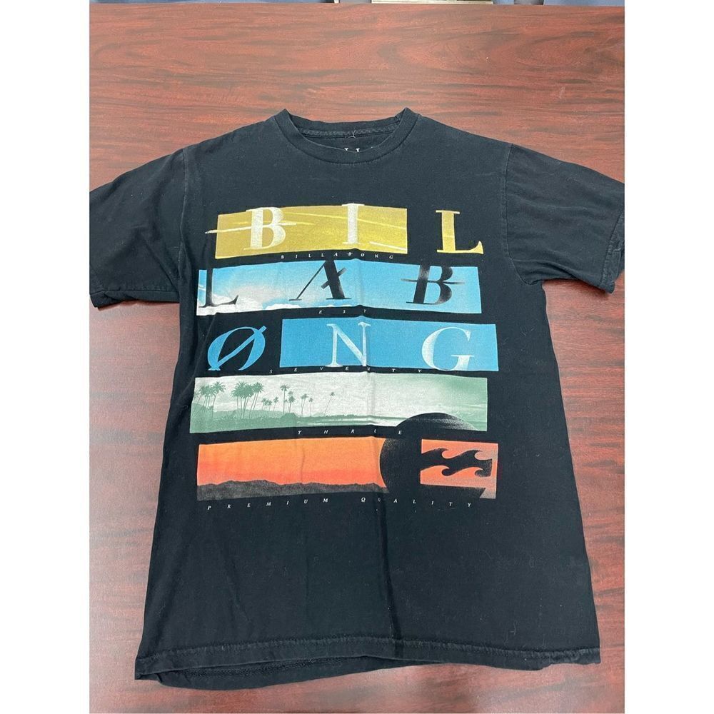 Billabong Mens Small Black Tee Shirt Size Small